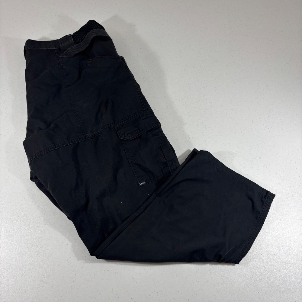 5.11 Tactical Series Mens Cargo Pants Black Ripstop Work Utility 42x30 74273